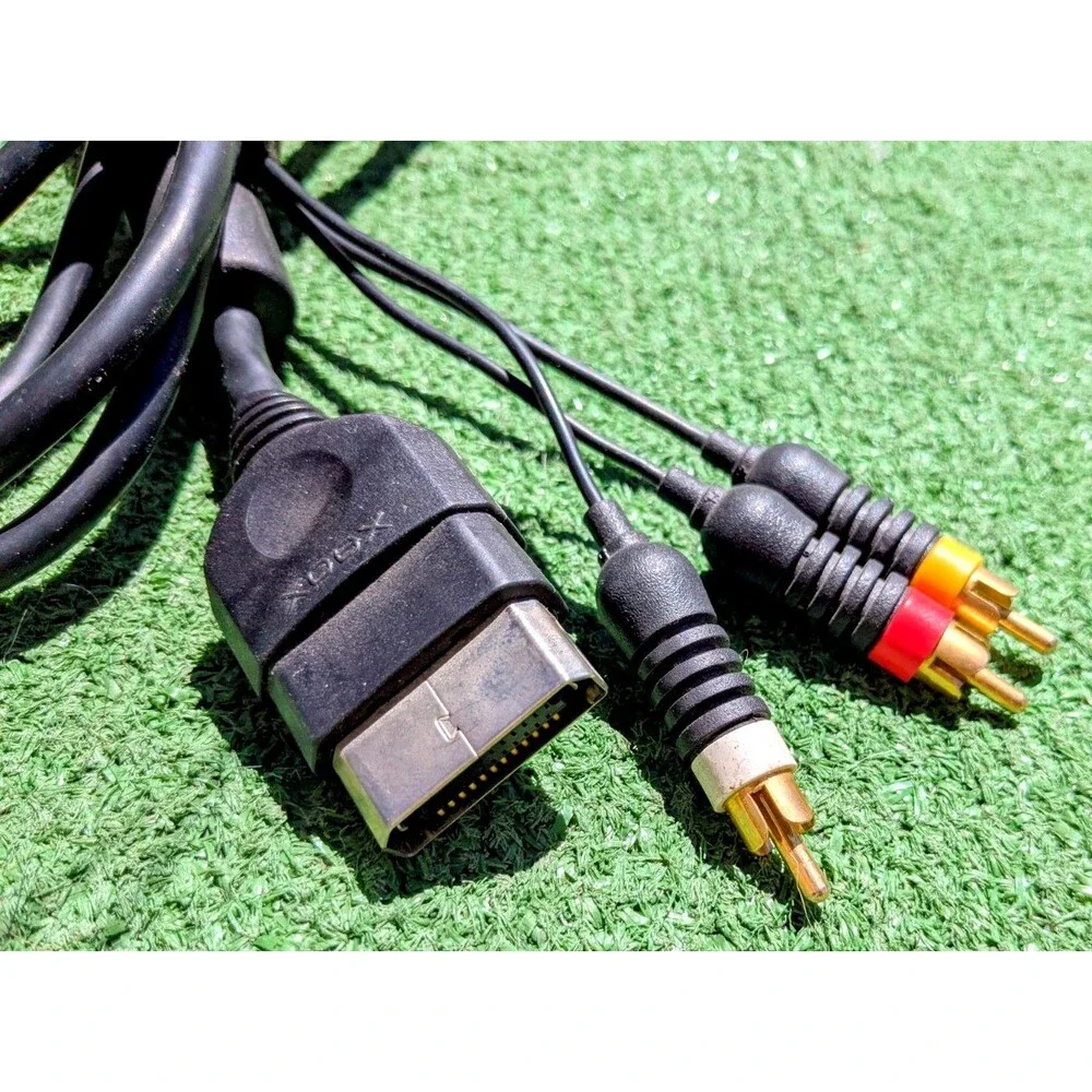 Xbox OEM Video Cable AV/RCA 7ft Cord Original Microsoft Authentic Tested EUC